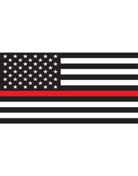 Thin Red Line Flag Decal - Stars & Stripes, The Flag Store