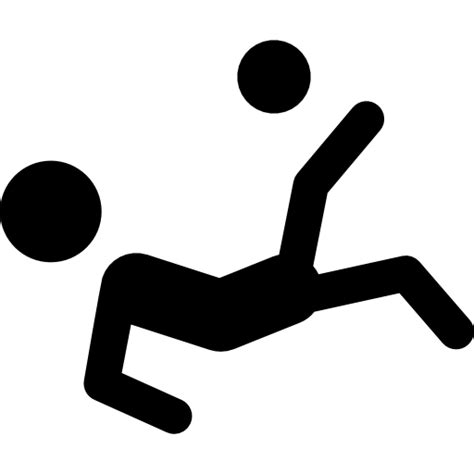 Bicycle kick Football Kickball - playing soccer silhouette figures ...