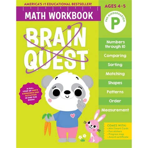 Brain Quest Math Workbook: Pre-kindergarten - (brain Quest Math Workbooks) By Workman Publishing ...