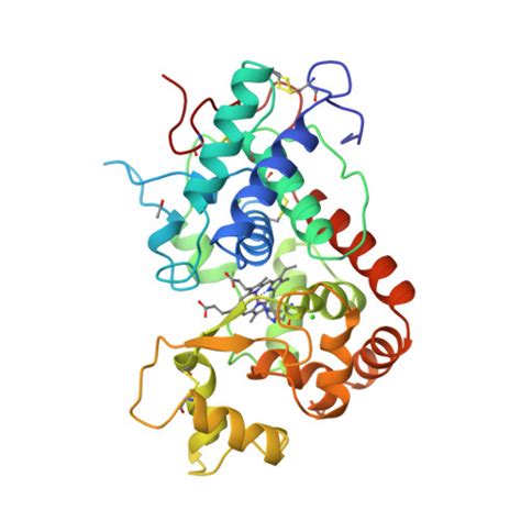 RCSB PDB - 1HCH: Structure of horseradish peroxidase C1A compound I