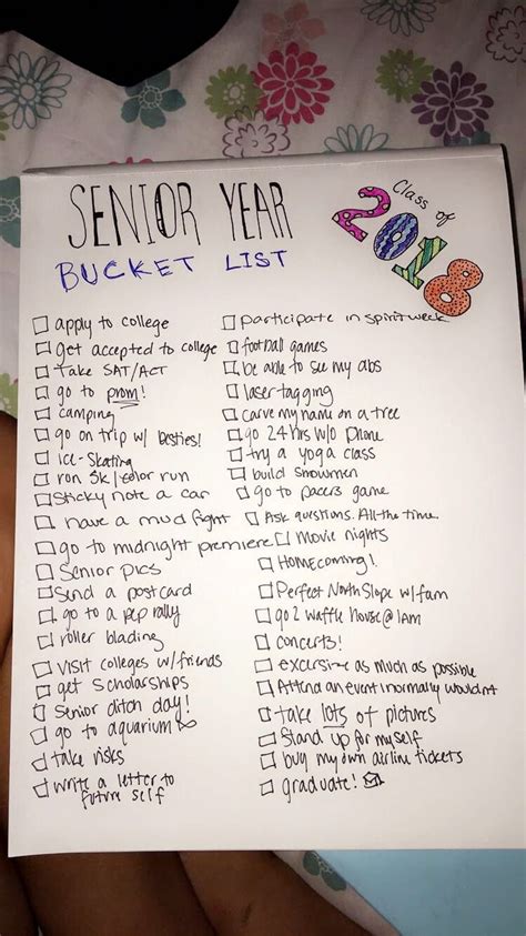 senior year bucket list .. check! #senioritis | Senior year fun, Senior ...