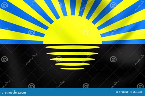 Flag of the Donetsk Oblast stock illustration. Illustration of russia - 97062051