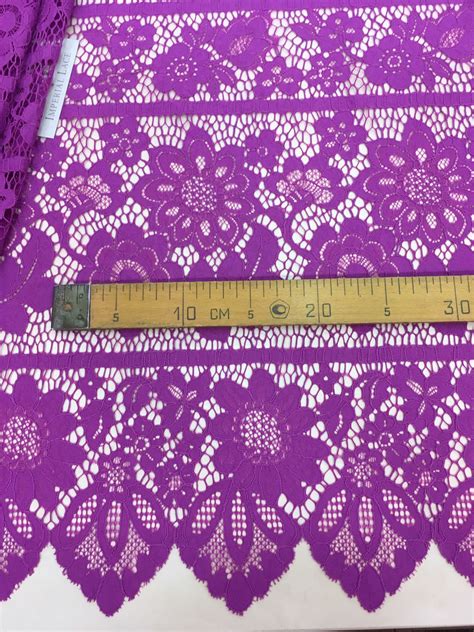 Purple lace fabric - Guipure lace - lace fabric from Imperiallace.com