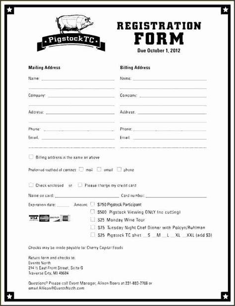 Registration form Template Word original 10 event Registration form Template Microsoft Word ...