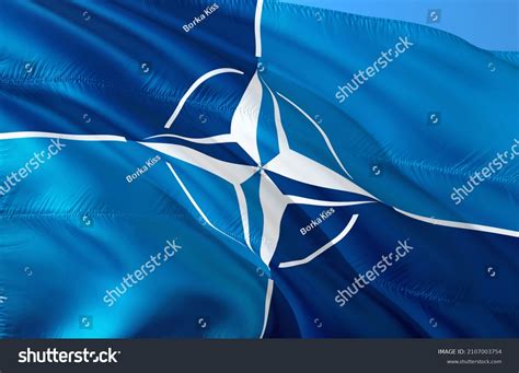 Nato Flag Military Alliance Flag Closeup Stock Illustration 2107003754 | Shutterstock