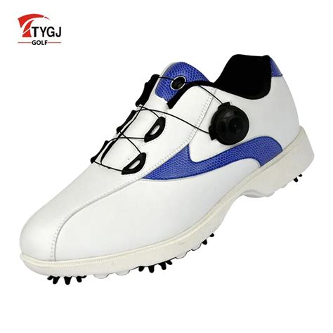 TTYGJ Golf Shoes Men Waterproof Automatic Knob Lace system Men's Shoes ...