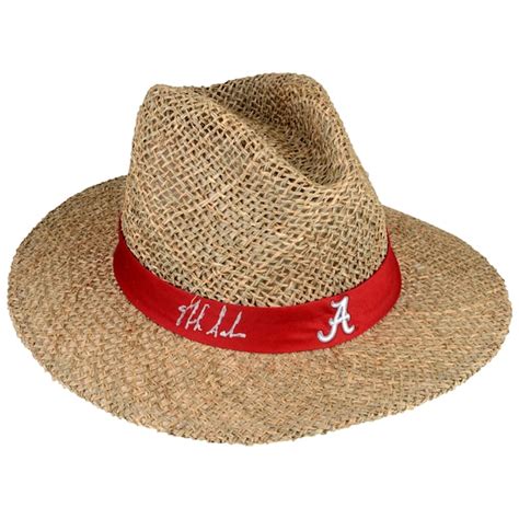 Nick Saban Alabama Crimson Tide Autographed Straw Hat | Official ...