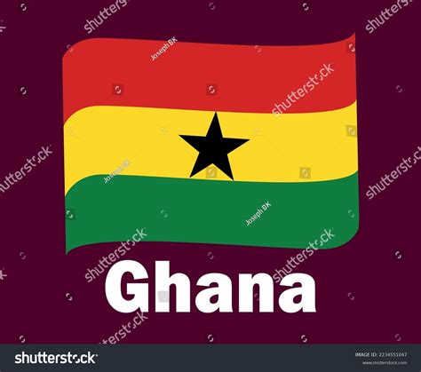 Ghana Flag Ribbon Names Symbol Design Stock Vector (Royalty Free ...