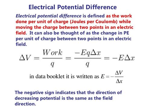 Ppt djy 2011 topic 5.1 electric potential difference sl