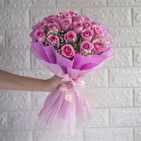Bouquet Of 20 Pink Roses - Ovenfresh