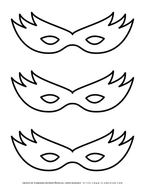 Carnival Mask Template Printable | Planerium