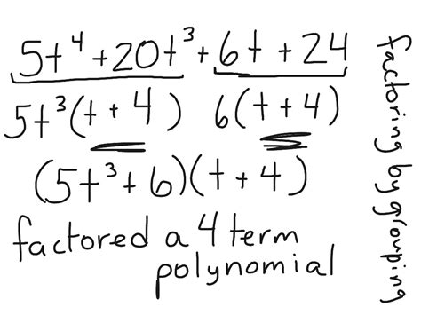 Factoring by Grouping (a 4 term polynomial) | Math, Algebra, Factoring ...