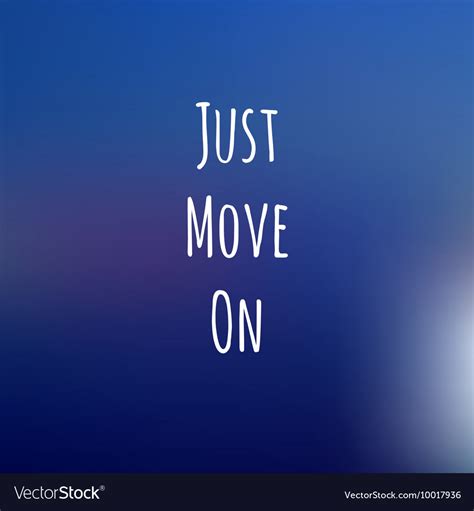 Blue background with inspiration text just move Vector Image