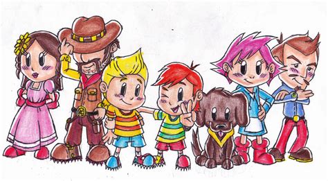 Mother 3 characters by FoxiFyer on DeviantArt