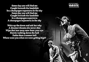 Oasis - Champagne Supernova - Lyrics - Great Rock Metal Album Cover Design Music Band Best Photo ...