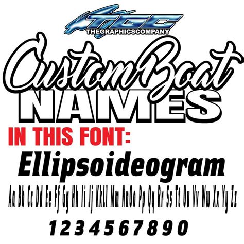 Custom Boat Names Vinyl Decals and Stickers Ellipsoideogram - Etsy