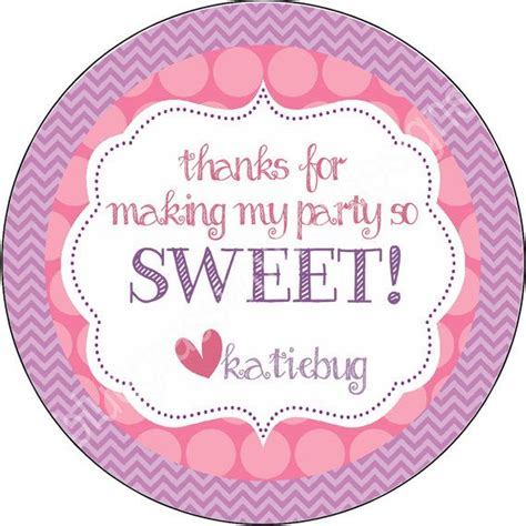 2.5 Goodie Bag Stickers for Candy Birthday Party | Etsy | Candy birthday party, Birthday ...