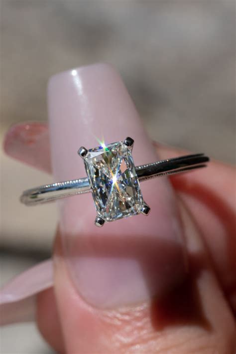 Baguette-Cut Solitaire Diamond Ring - Diamonds By Raymond Lee