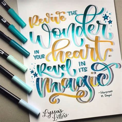 Brush Lettering an Inspirational Quote #calligraphy Calligraphy and blending tim... | 1000 ...