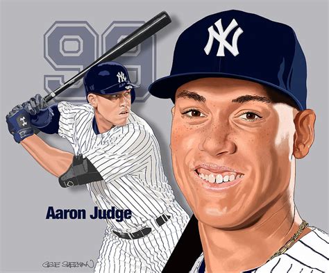 Aaron Judge Graphic Digital Art by Gene Sherman