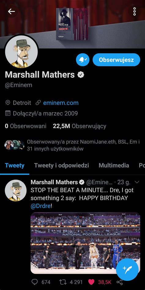 Eminem no longer have a bio on his Twitter or Instagram profile. : r/Eminem