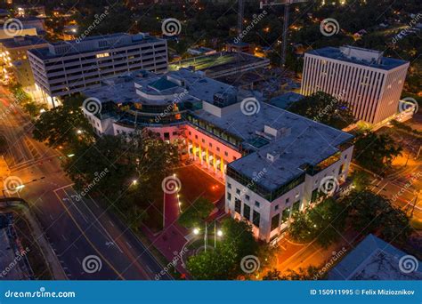 Aerial Night Photo Leon County Clerk of Courts and Comptroller Stock Image - Image of clerk ...