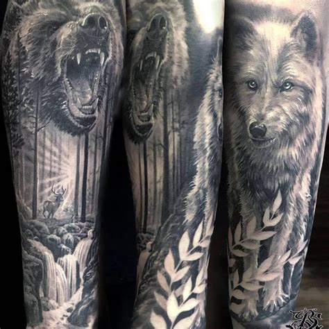 10+ Best Bear and Wolf Tattoo Ideas | Wolf tattoos, Bear tattoos, Wolf ...