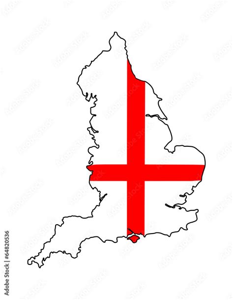 England outline with flag overlaid Stock Illustration | Adobe Stock