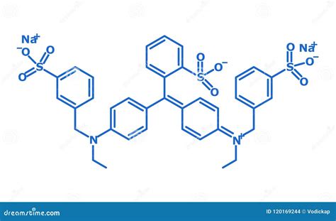 Brilliant Blue Formula - E133 Stock Illustration - Illustration of blue ...