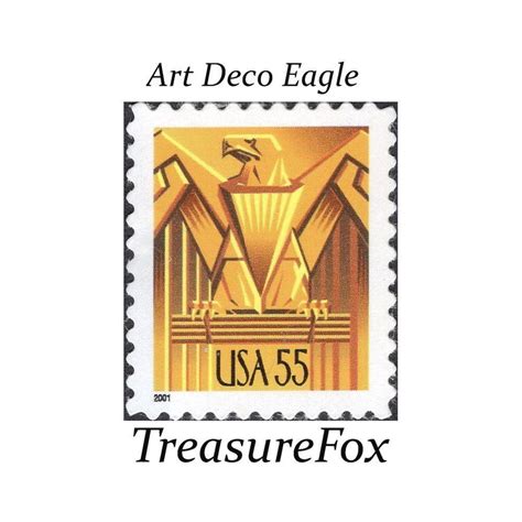 Art Deco American Eagle Stamp