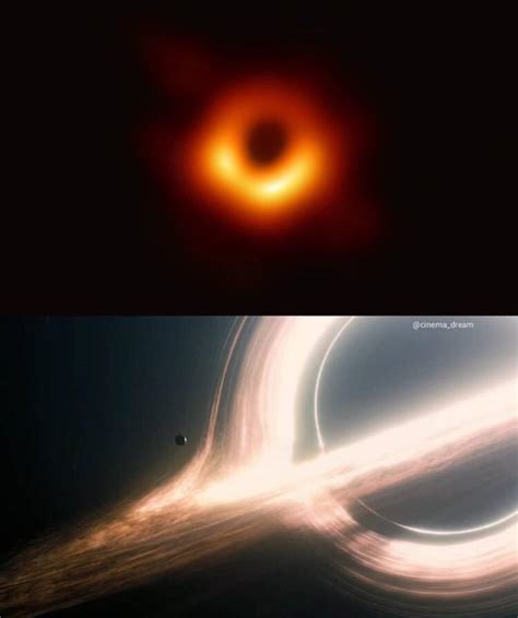 M87 Black Hole vs Christopher Nolan’s “Interstellar” black hole : r/spaceporn