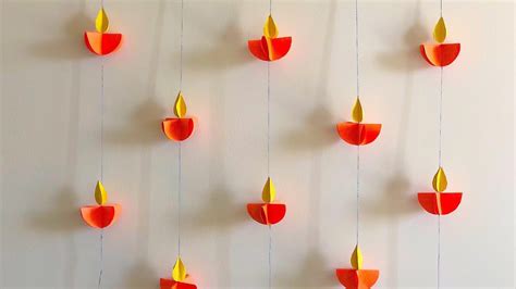 Paper Diya | DIY PAPER DIYA WALL HANGING | easy Diwali decor ideas ...