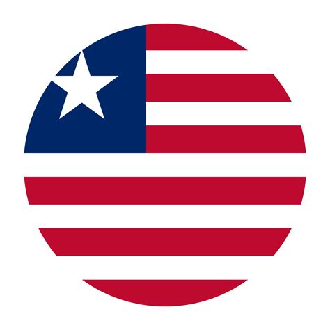 Liberia Flat Rounded Flag with Transparent Background 16328604 PNG