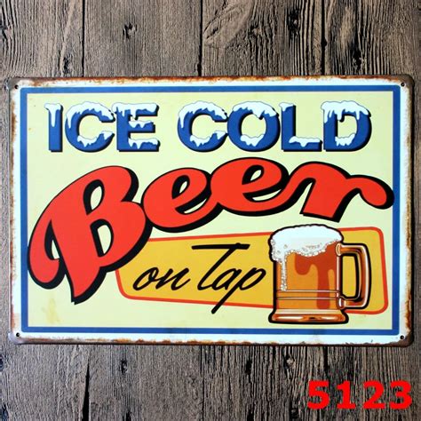 NEW 2016 vintage metal tin signs " Drink good beer here " retro painting home decor plate wall ...