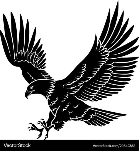 Eagle silhouette 005 Royalty Free Vector Image