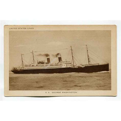 SS George Washington United States Line postcard