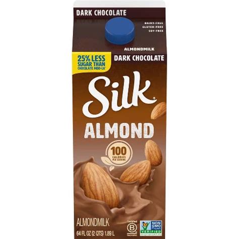 Silk Pure Almond Dark Chocolate Almond Milk - 0.5gal : Target