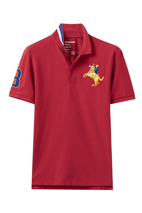 Giordano 3D Napoleon Embroidery Polo Shirt | ubicaciondepersonas.cdmx ...