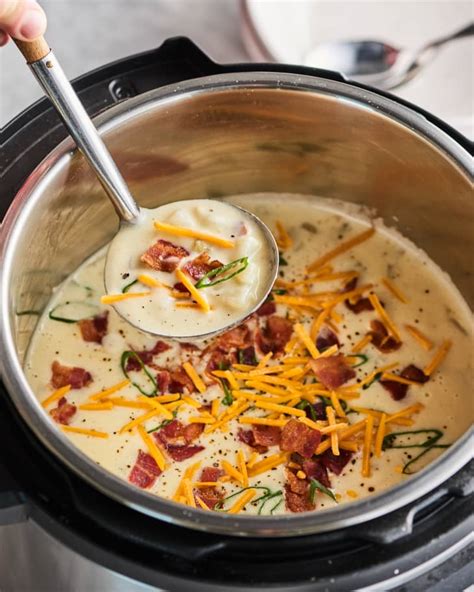 Easy, Creamy Instant Pot Baked Potato Soup with Bacon | The Kitchn