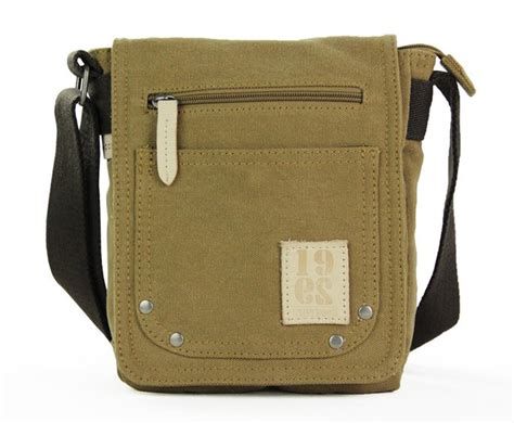 Men canvas satchel bags, mens small canvas shoulder bag - YEPBAG