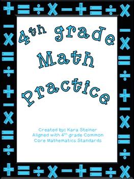 Math Bundle Worksheets & Activities: 4th grade by Steiner's Einstein's