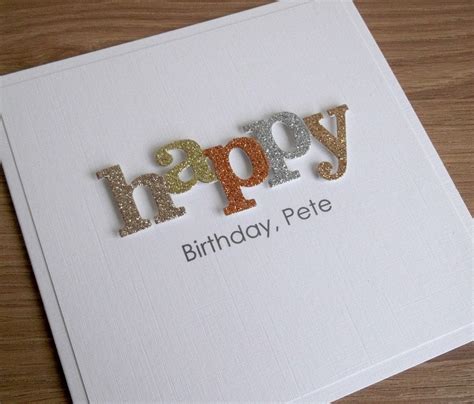 Handmade Birthday Card, Personalized, Any Age And/or Name, Dad, Daddy, Husband, Boyfriend, Son ...