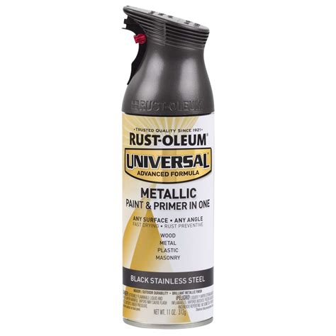 Rust-Oleum Universal Black Stainless Steel Metallic Spray Paint 11 oz. - Ace Hardware