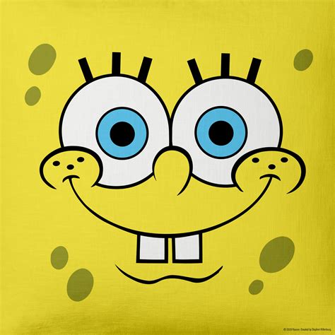 SpongeBob SquarePants Yellow Big Face Throw Pillow - 16" x 16" – SpongeBob SquarePants Shop