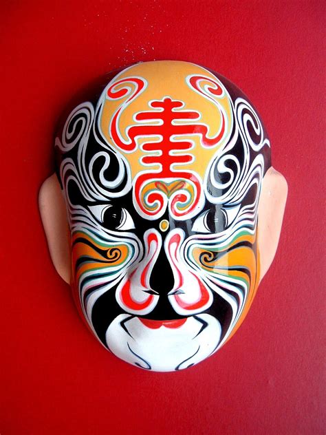 Beijing Opera Mask, as famous Chinese culture fine art, artist Jiao ...