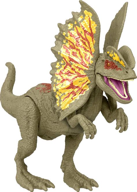 Jurassic World Jurassic Park Epic Attack Dilophosaurus Dinosaur Action Figure Toy, Battle Play ...