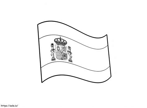 Bandeira da Espanha 4 para colorir