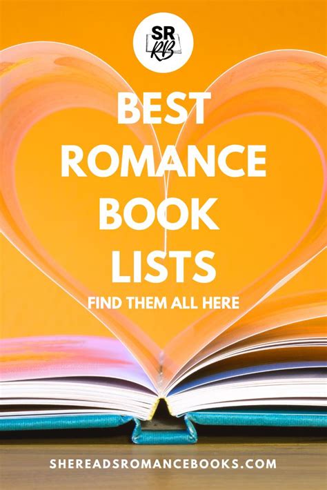 an open book with the title'best romance book lists find them all here