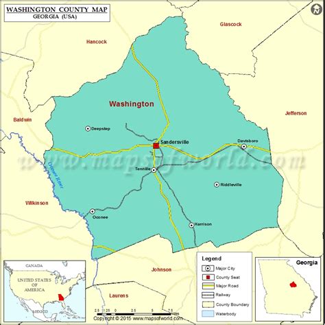 Washington Georgia County Map