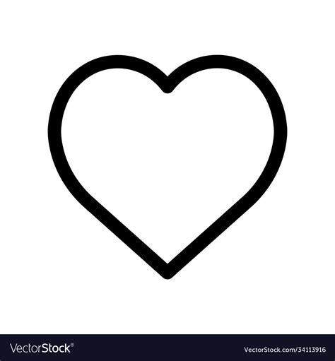 Heart outline icon Royalty Free Vector Image - VectorStock